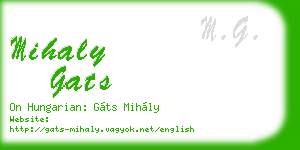 mihaly gats business card